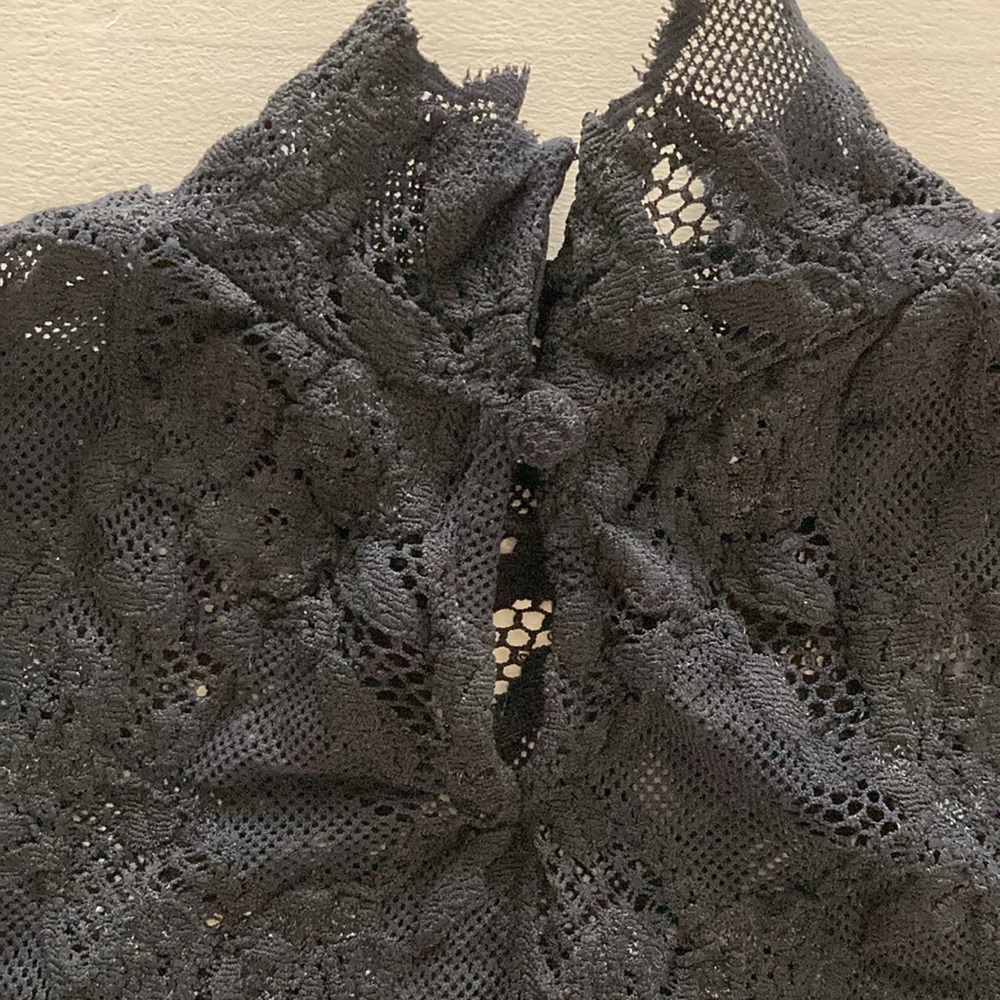 Peplum Cut Out Top in Black, Nightcap, 2 - Picture 6 of 8